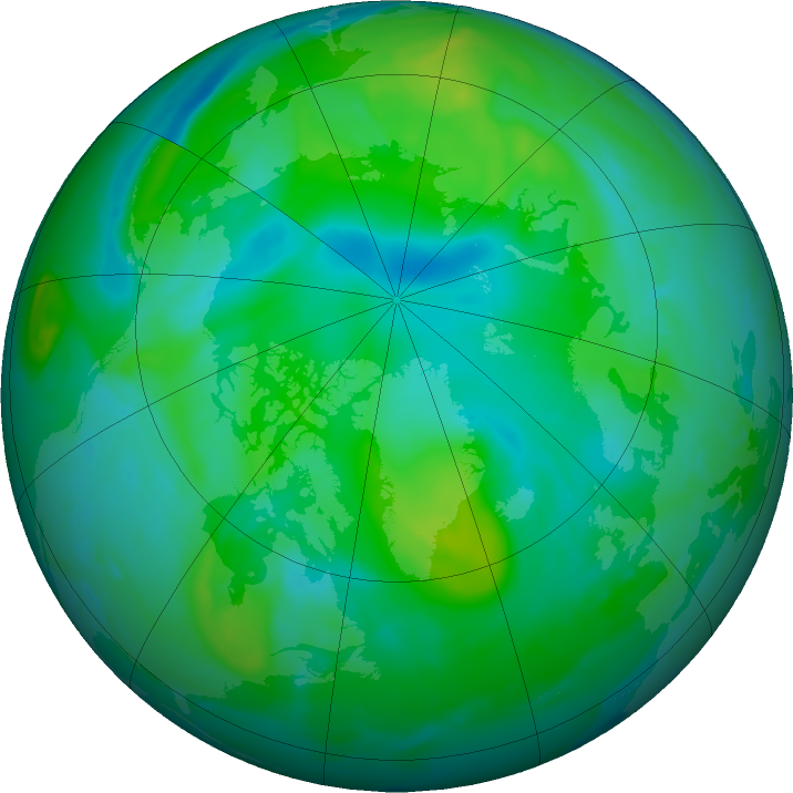 Arctic ozone map for 31 August 2022